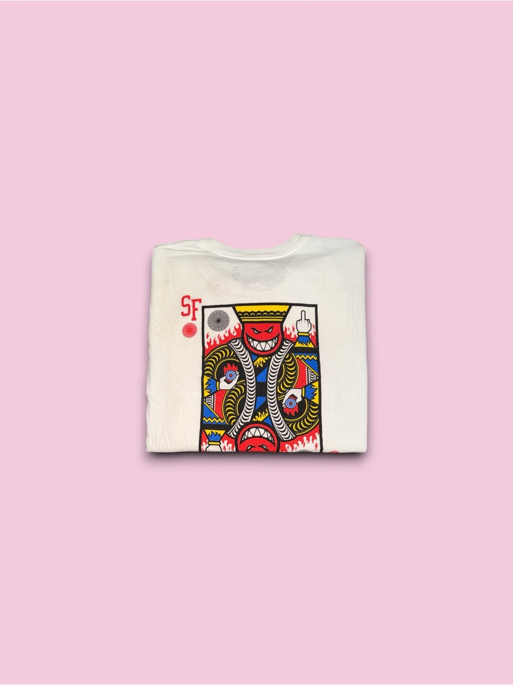 Vintage spitfire wheels SF t-shirt white mens XL